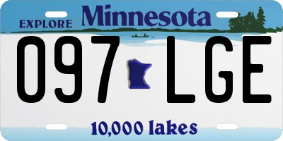 MN license plate 097LGE