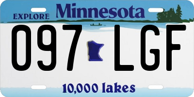 MN license plate 097LGF