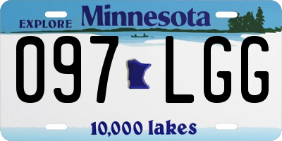 MN license plate 097LGG