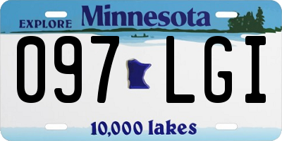 MN license plate 097LGI
