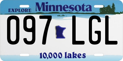 MN license plate 097LGL