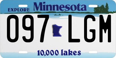 MN license plate 097LGM