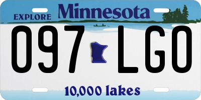 MN license plate 097LGO