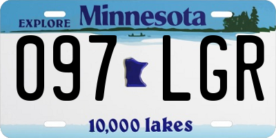 MN license plate 097LGR