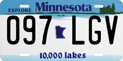MN license plate 097LGV
