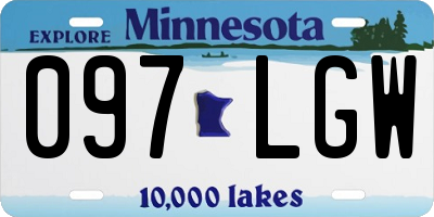 MN license plate 097LGW