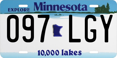 MN license plate 097LGY