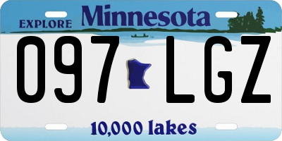 MN license plate 097LGZ