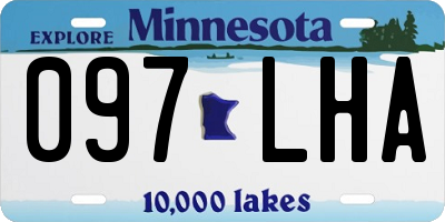 MN license plate 097LHA