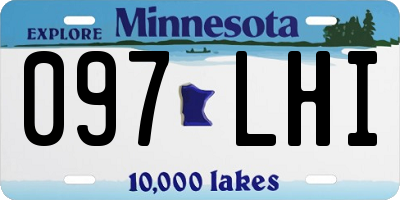 MN license plate 097LHI