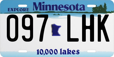 MN license plate 097LHK