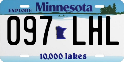 MN license plate 097LHL