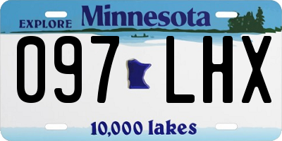 MN license plate 097LHX