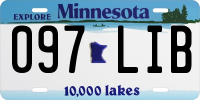 MN license plate 097LIB