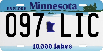 MN license plate 097LIC