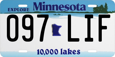 MN license plate 097LIF