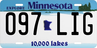 MN license plate 097LIG