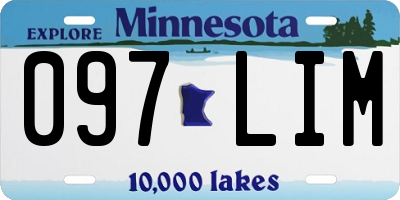 MN license plate 097LIM