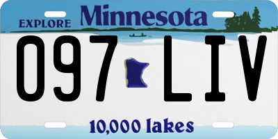 MN license plate 097LIV