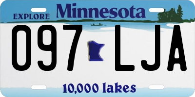 MN license plate 097LJA