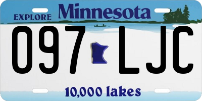 MN license plate 097LJC