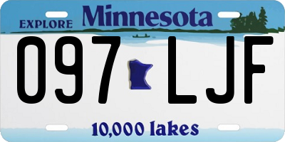 MN license plate 097LJF