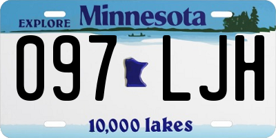 MN license plate 097LJH