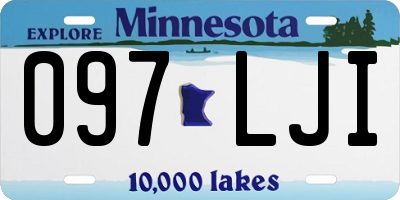 MN license plate 097LJI