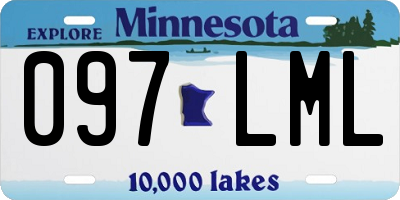 MN license plate 097LML