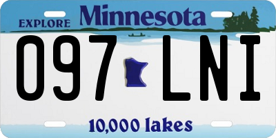 MN license plate 097LNI