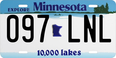 MN license plate 097LNL