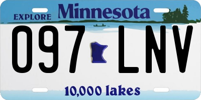 MN license plate 097LNV