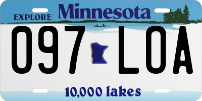 MN license plate 097LOA
