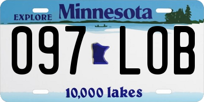 MN license plate 097LOB