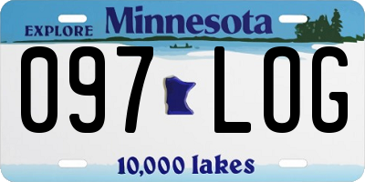 MN license plate 097LOG
