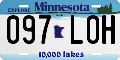 MN license plate 097LOH