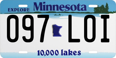 MN license plate 097LOI