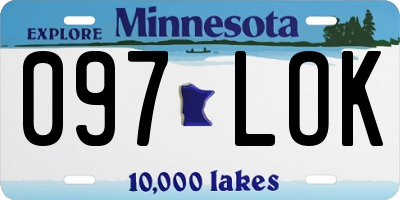 MN license plate 097LOK