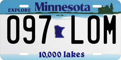 MN license plate 097LOM