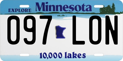 MN license plate 097LON
