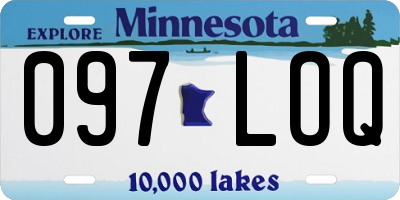 MN license plate 097LOQ