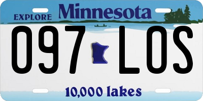 MN license plate 097LOS