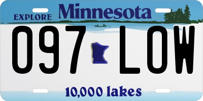 MN license plate 097LOW