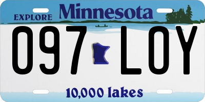 MN license plate 097LOY