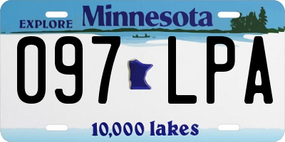 MN license plate 097LPA