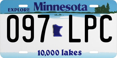 MN license plate 097LPC