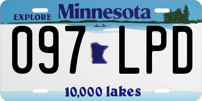 MN license plate 097LPD