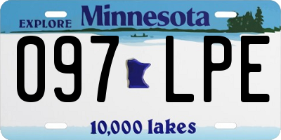 MN license plate 097LPE