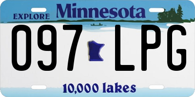 MN license plate 097LPG