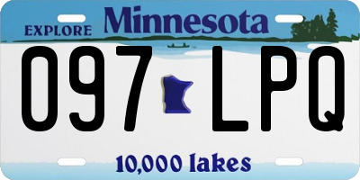 MN license plate 097LPQ